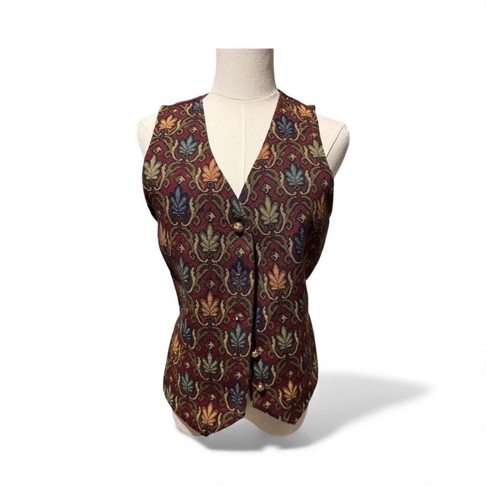 Worthington 90s Tapestry Vest Baroque Jacquard M